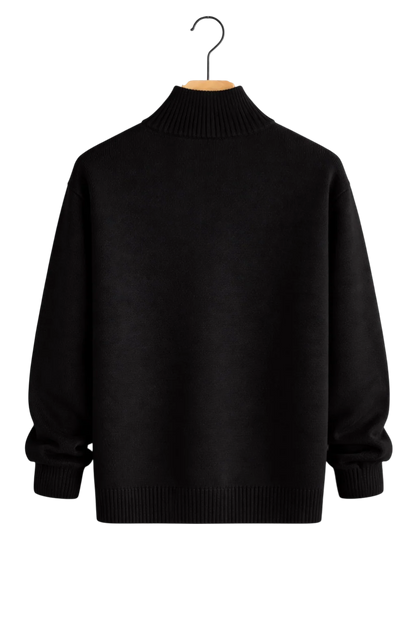 Austin knit zip jacket in deep atlantic blue