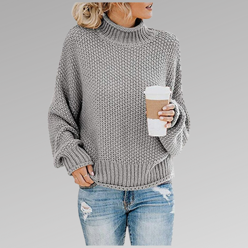 Women's elegant sweater in gray
