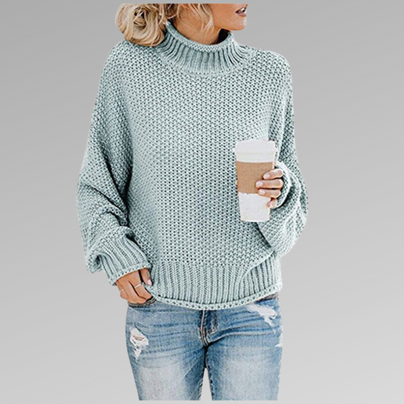 Women's elegant sweater in sky blue