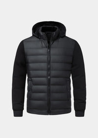 Barrett | Men's Hybrid Down Jacket with Detachable Hood and Zip Pockets