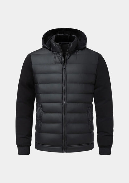 Barrett hybrid down jacket, front view