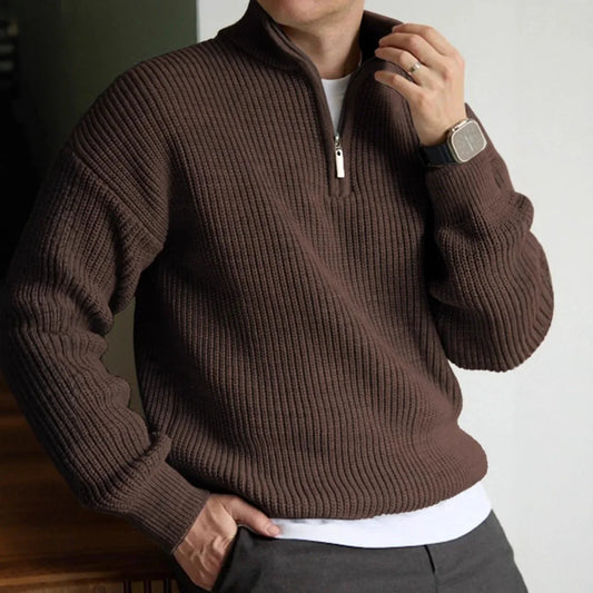 Men's Heavyweight Knit Quarter-Zip Sweater, photo 1