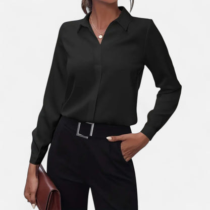 Valmonti | Women’s Blouse – V-Neck Button-Up Elegance 0