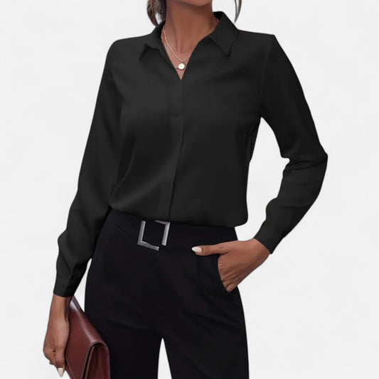 Valmonti | Women’s Blouse – V-Neck Button-Up Elegance 0