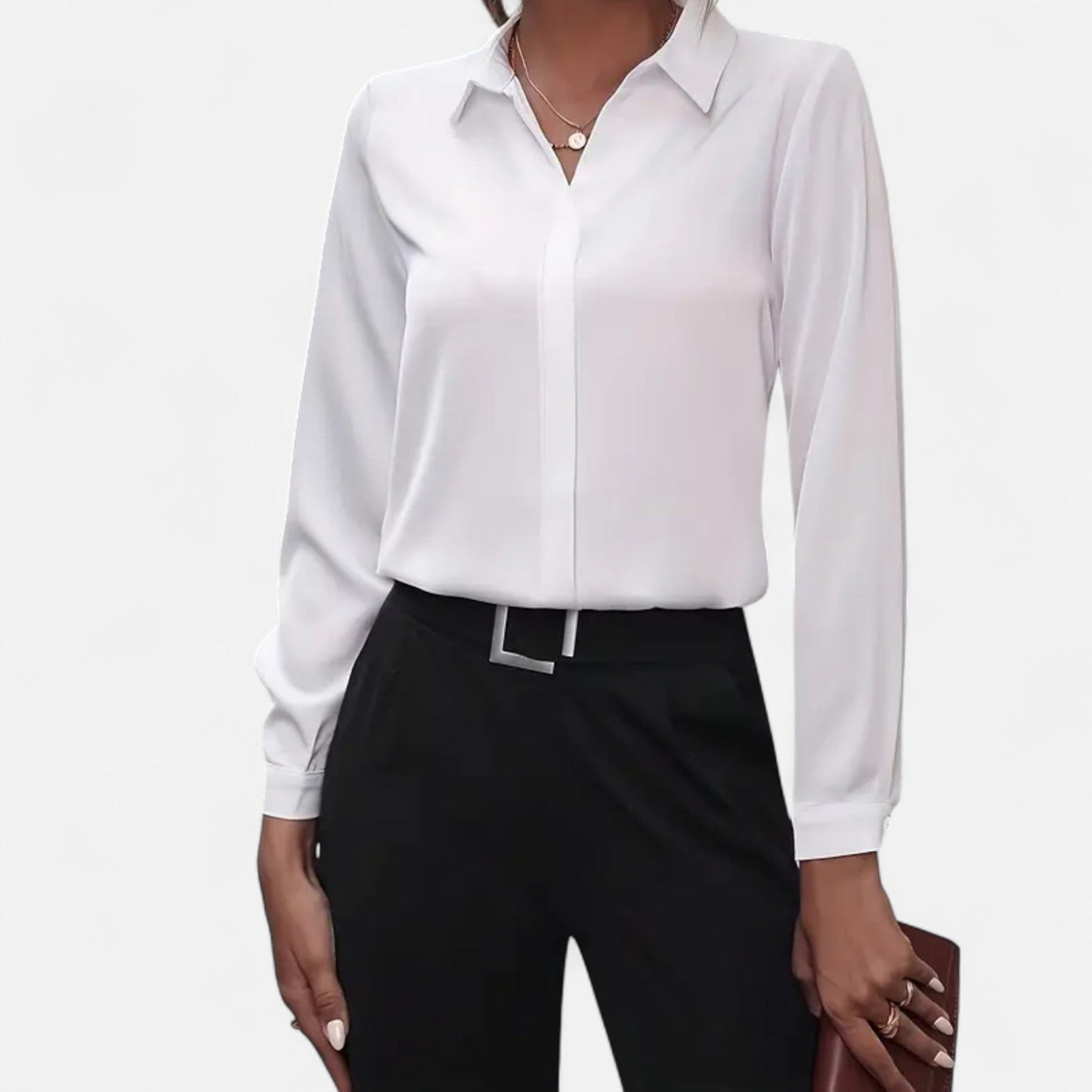 Valmonti | Women’s Blouse – V-Neck Button-Up Elegance 3