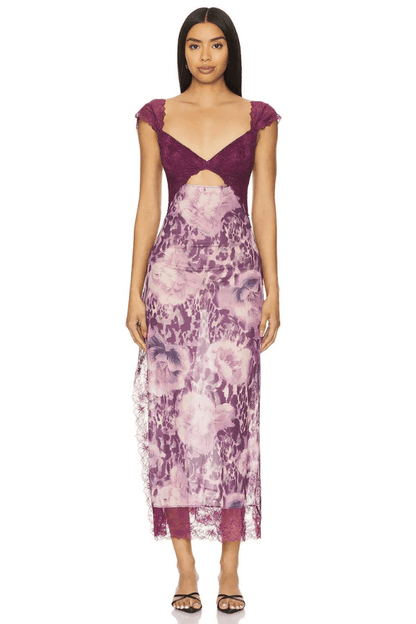 Vera | Floral Dress Sheath Lace Side Slit Elegant 15