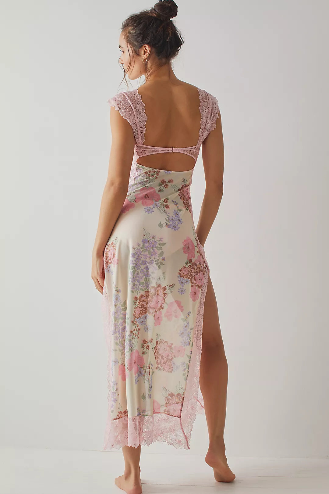 Vera | Floral Dress Sheath Lace Side Slit Elegant 6