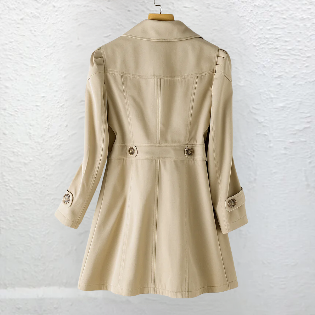 Vintage-Collar Tailored Winter Coat with Side Pockets