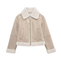 Paige | Classic Suede Shearling Jacket for Winter