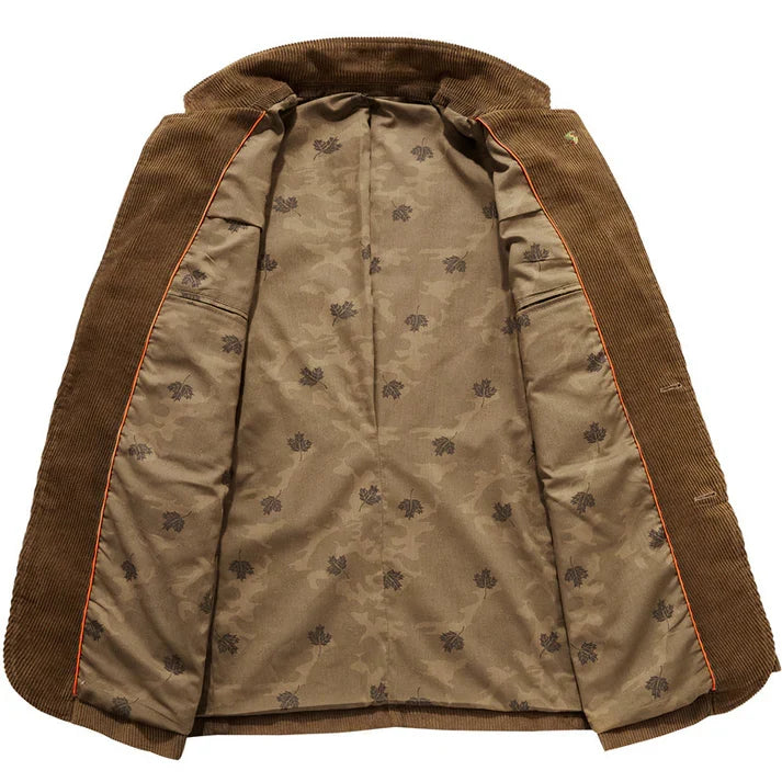 Quilted insulated corduroy jacket