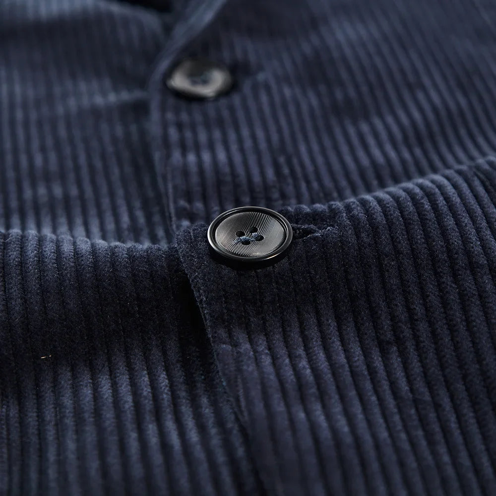 Quilted insulated corduroy jacket