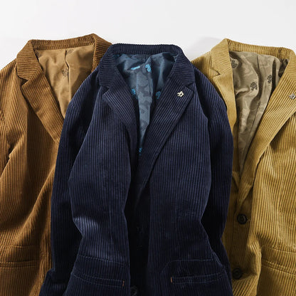 Quilted insulated corduroy jacket