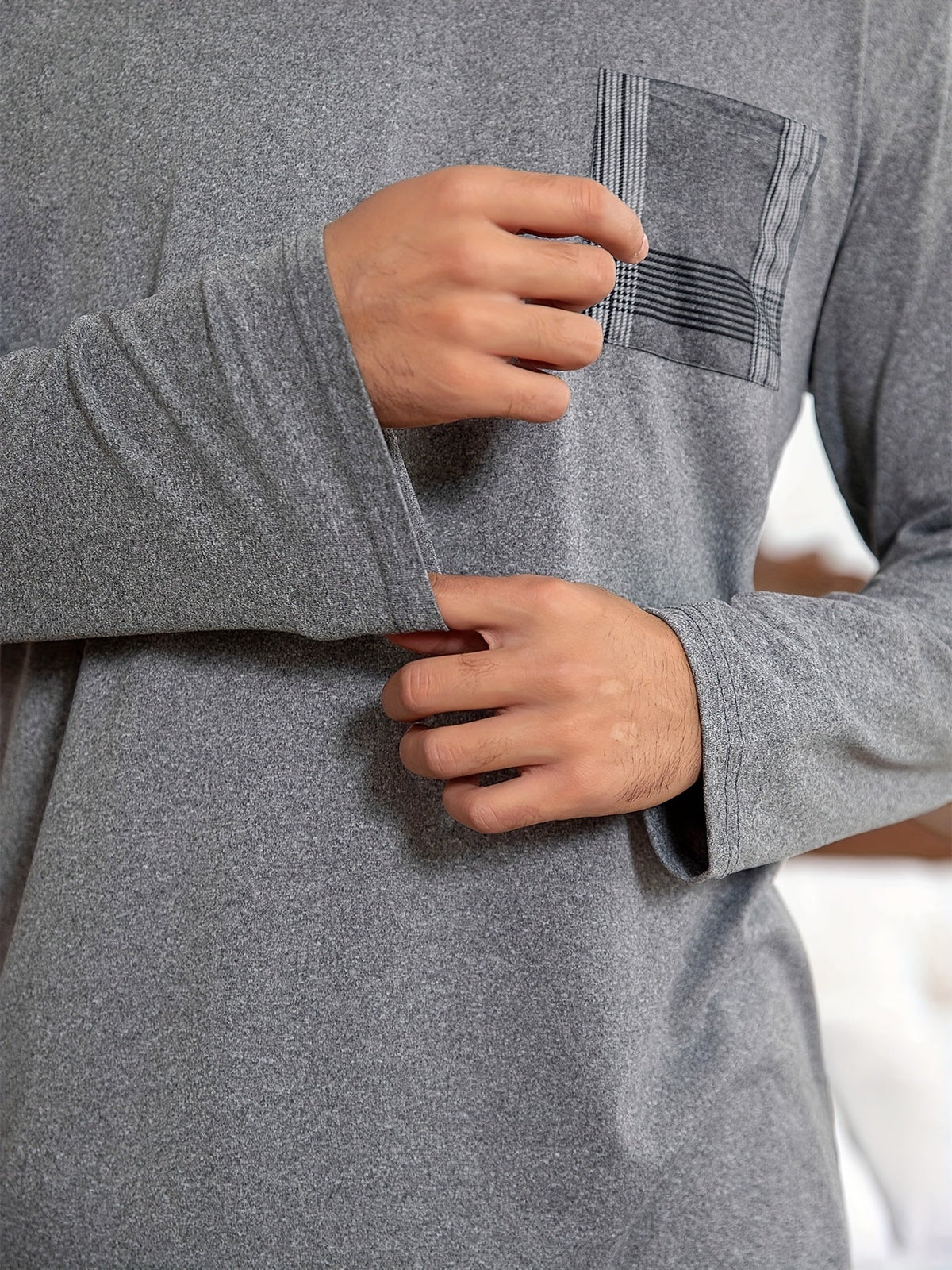 Men's Loungewear Set, Relaxed Two-Piece Winter Outfit