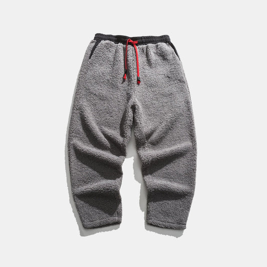 Parker fleece jogger pants, front view