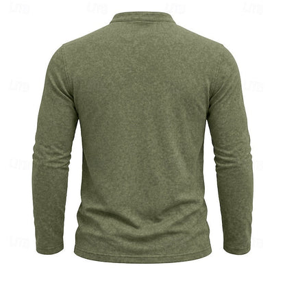 Men's Henley Shirt with Chest Pocket – view 3