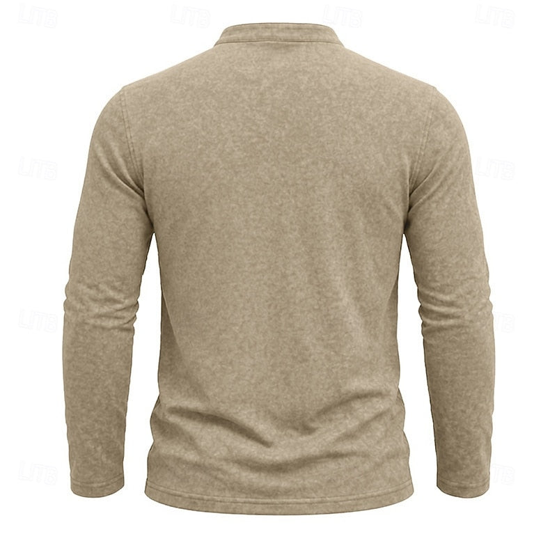 Men's Henley Shirt with Chest Pocket – view 6
