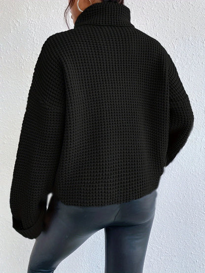 Women's High-Neck Sweater, Cozy Cold-Weather Knit Top