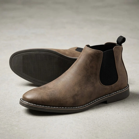 Luke leather Chelsea boots, front view