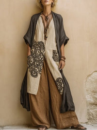 Zoey | Women's 3-Piece Boho Outfit Set with Wide-Leg Pants