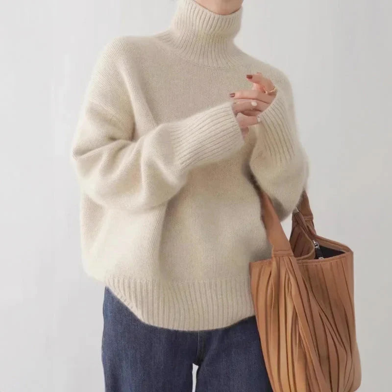 Women's cashmere turtleneck sweater