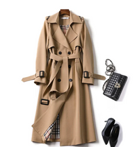 Brooklyn | Women's Double-Breasted Trench Coat with Lapel Collar