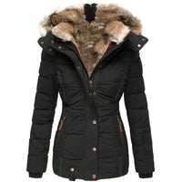Violet | Women's Faux Fur Hooded Quilted Jacket for Fall