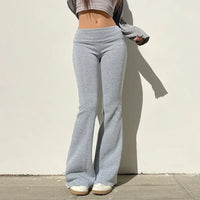 Mary | Women's Flare Sweatpants with Elastic Waistband and Soft Knit