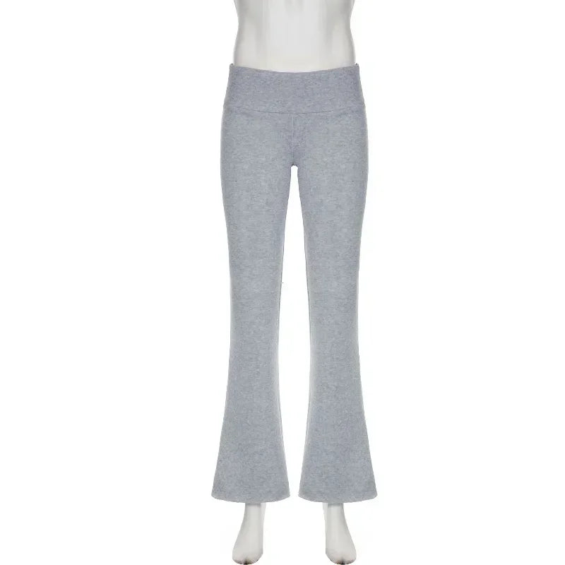 Women's flare sweatpants with elastic waistband