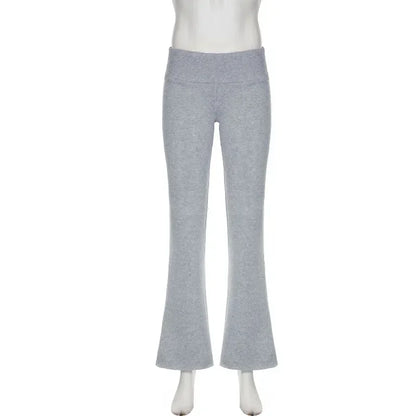 Women's flare sweatpants with elastic waistband