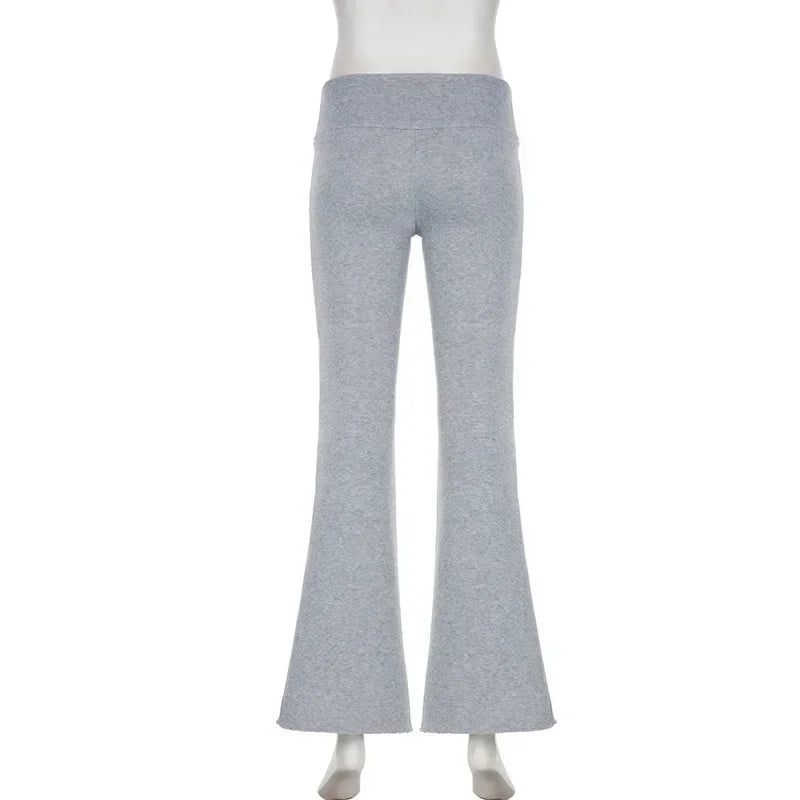 Women's flare sweatpants with elastic waistband
