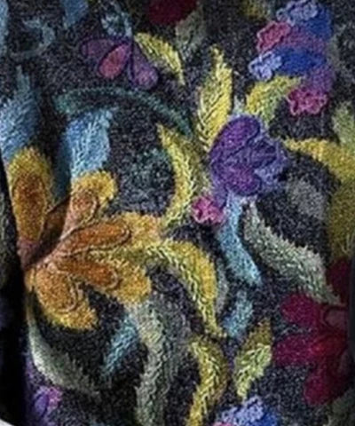 Women's floral print pullover sweater