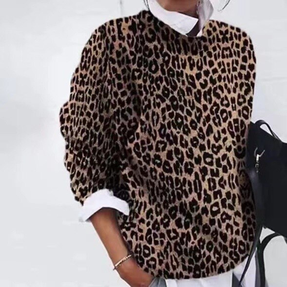 Women's floral print pullover sweater