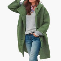 Violet | Women's Hooded Longline Coat for Fall Layering