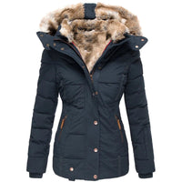 Claire | Women's Quilted Jacket with Faux Fur Trim for Fall