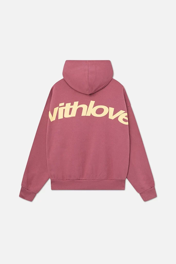 dusty rose oversized hoodie with back graphic