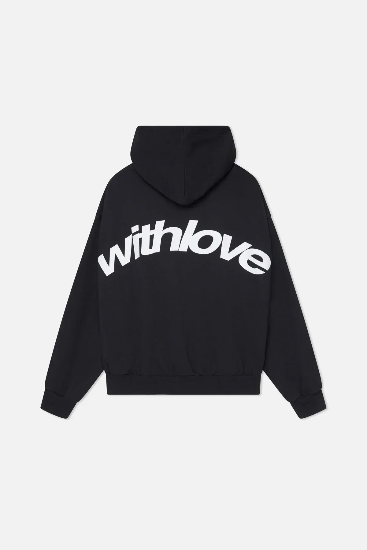 black oversized hoodie with back graphic