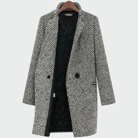 Hazel | Women's Houndstooth Longline Tailored Coat for Fall