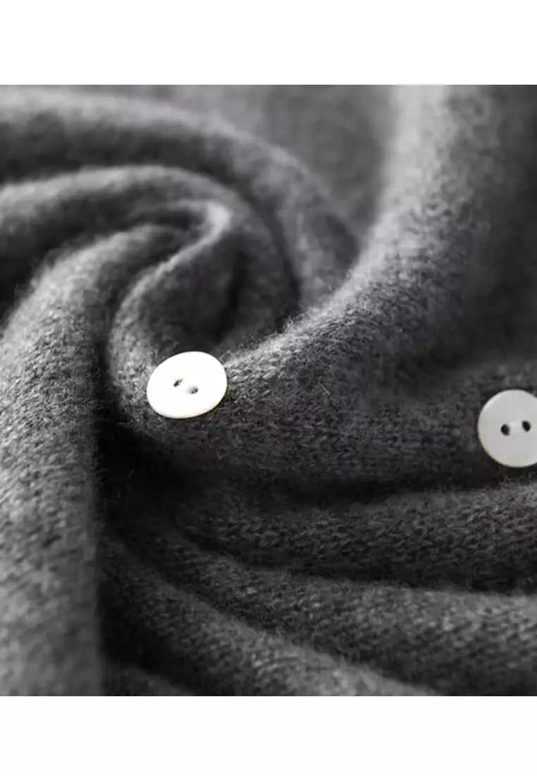 Women's soft knit cardigan in gray