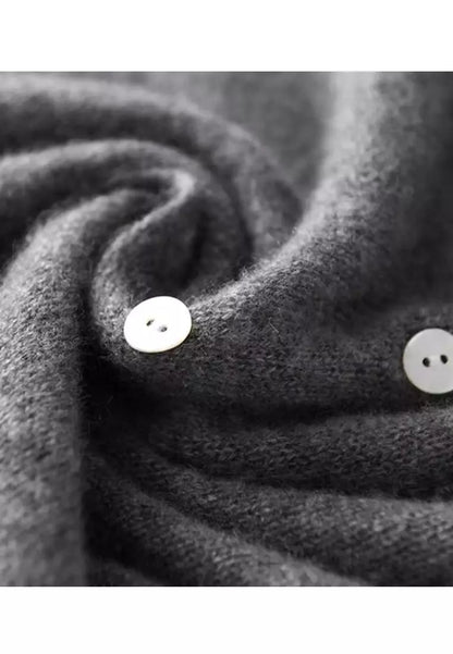 Women's soft knit cardigan in gray