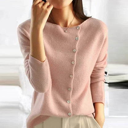 Women's soft knit cardigan in pink