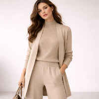 Tamsin | Women's 3 Piece Knit Lounge Set with Cardigan and Pants