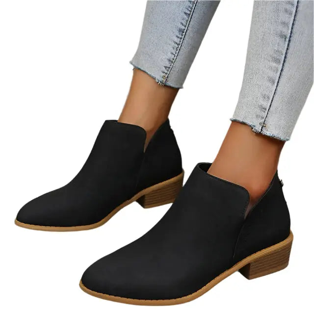 Women’s Modern Low Heel Ankle Boots – Comfortable & Durable Everyday Style 1