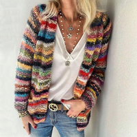Freya | Women's Multicolor Striped Open-Front Cardigan for Fall