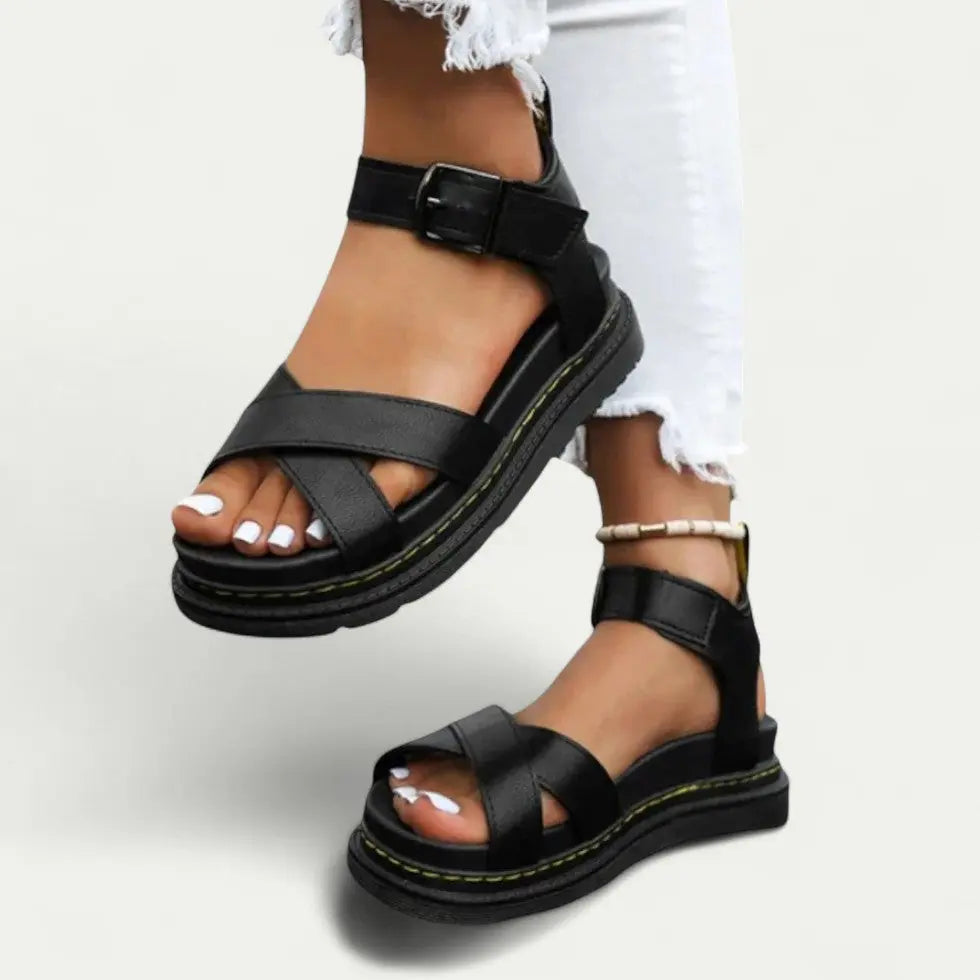 Women’s Platform Sandals – Chunky Buckle Strap, All-Day Comfort 3