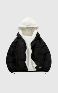 Aliyah | Women's Puffer Jacket with Sherpa-Lined Hood and Zip Front