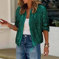 Theodora | Women's Sequin Party Bomber Jacket for Fall