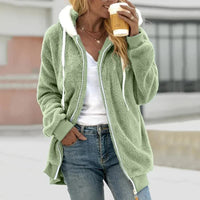 Zoey | Women's Sherpa Hooded Zip-Up Jacket for Fall