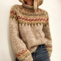 Greta | Women's Nordic Geometric Pattern Winter Sweater for Layering