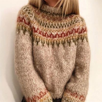 Women's Nordic geometric pattern sweater