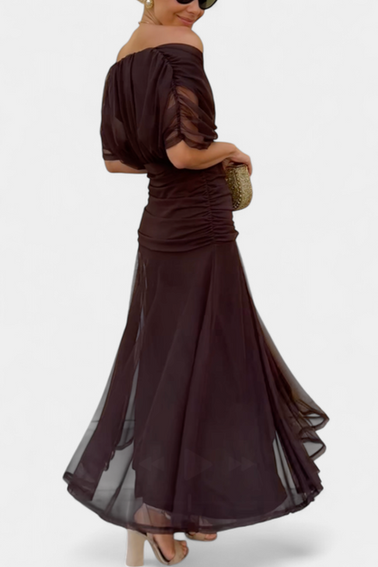 Womens Dress Floral Midi V Neck Pleated 2